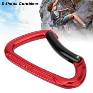 D‑Shape Carabiner Buckle Screw Lock Hanging Hook 2500kg Load‑Bearing Outdoor Safety Equipment for Mountaineering Rock Climbing