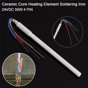 PIN Ceramic Core Soldering Iron Station Replacement Heating Element Ceramic Heater 1PCS for HAKKO 900M 900L 907 908 50W 24V DC 4
