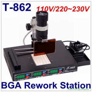 Authorized PUHUI T-862 IRDA SMD BGA IR Rework Station IRDA Soldering Welder Infrared SMT Welder Repair Machine Soldering Station