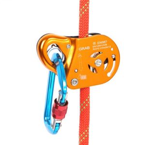 Removable Self-locking Rope Grab, 100KG Fall Protection, Fits 10-13mm Rope, Outdoor Climbing Mountaineering Gear Rope Grab