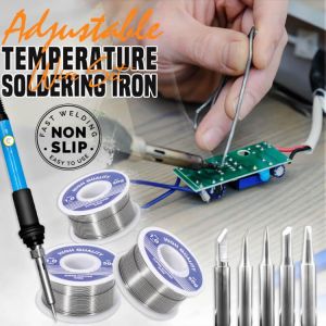 Soldering Iron 60W Adjustable Temperature Electric Solder Iron Rework Station Mini Handle Heat Pencil Welding Repair Tools