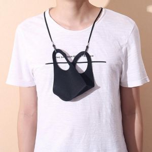 Adjustable Double Clasp Mask Windbreak Rope Polyester Rope Clothing Accessories Sports Protection Rope Sturdy Rope