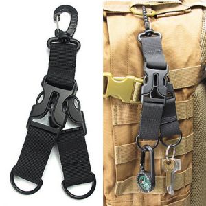 Nylon  Webbing Backpack Clips Ribbon Camping Attach Belt Clip Kit Carabiner Strap Clasp D Hanging Safe Climbing Buckle