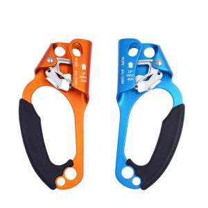 Hand Ascender, Left/ Right Hand, Rock Climbing Tree Arborist Rappelling Gear Equipment Rope Clamp for 8-12MM Rope, 4KN Load