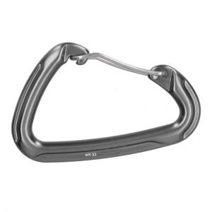 Climbing Carabiner D‑Shaped Safety Carabiner Climbing Hiking Lock Hook 2500kg Bearing Outdoor Supplies Gray D‑Shape