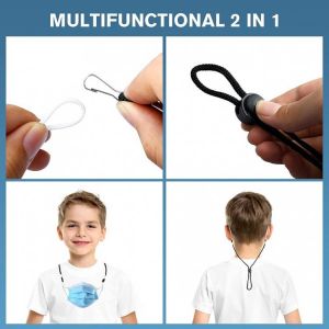 8pcs Adjustable Face Mask Lanyard Mask Hanging Rope Facial Mask Lanyard Holder Hanging Ropea Kids Adults Elastic Neck Lanyard