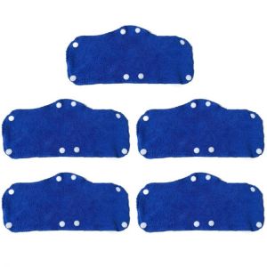 P8DC Hat Sweat Absorber 5 PCS Cotton Washable Hard Hat Sweatband Reusable Snap on Sweat Band Liner for Industrial Hard Hats