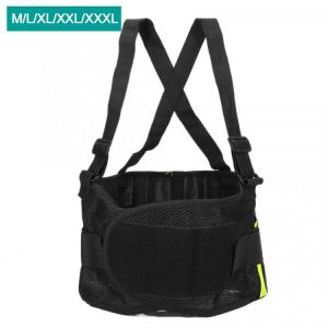 Adjustable Reinforced Waist Belt Breathable Lumbar Protection Two Brace Band with Reflective Strip Waist Belt