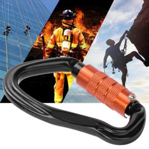 7075 Aviation Aluminum Master Lock Carabiner Safety Buckle Security Equipment Gear for mountaineering rock climbing aerial work