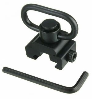 Quick Release Detach QD Sling Swivel Attachment w/ 20mm Picatinny Rail Mount