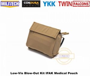 MILITECH TWINFALCONS TW 500D Delustered Cordura Molle Low-Vis Blow-Out Kit IFAK Medical Storage EMT Hunting Camping Quick Pouch
