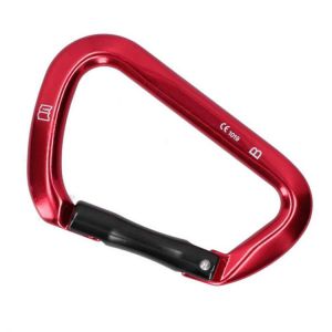 Climbing Clip D-Shape Carabiner Climbing Buckle 25KN Lateral Tension Straight Opening Safety Equipment for Mountaineering