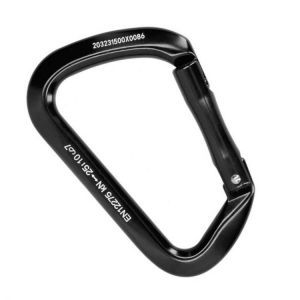 Climbing Buckle 25kN Lateral Tension Climbing Clip Aluminum Alloy Black for High Altitude Operation Caving Mountaineering Rock