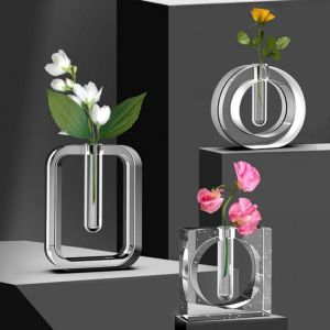 Test Tube Flower Pot Clay Silicone Mold DIY Handmade Home Decor Plant Incubator Cement Epoxy Resin Molds with 5pcs Test Tubes