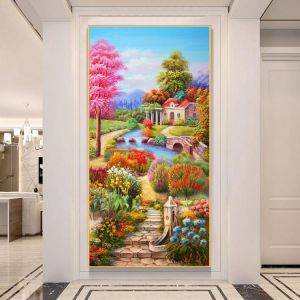 Needlework DIY Cross Stitch Sets 11CT Embroidery Kits 100%  Accurate Printed  Canvas Patterns Counted Mediterranean Scenery Gift