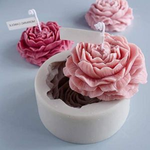 Aromatherapy Candle Mould Peony Flower 3D Silicone Mold for Scented Candle Soap Plaster DIY Peony Crafts Baking Decoration