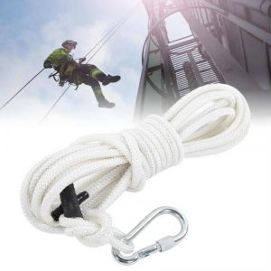 32.8ft 0.3in Survival Safety Auxiliary Rope Lanyard 6-Strand Cord for Mountaineering Rock Climbing Fire Escape