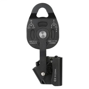 25KN Aluminum Climbing Descender Self-Braking Stop Climbing Rope Grab Stopper, Rock Climbing Safety Rope Rescue Pulley