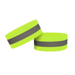 New 1 Pair of Outdoor Sports Reflection Elastic Wrist Strap Safety Reflective Warning Bracelet Night Running Cycling Bracelet