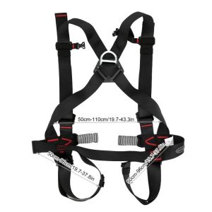 Climbing Harness Safety Belt Anti Fall Full Protection For Outdoor Sports Rescuing Rock Rappelling Downhill Safety Belt Black