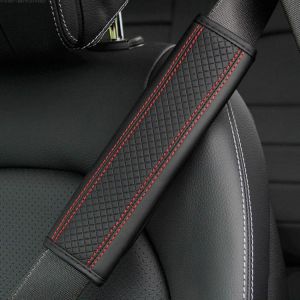 Car PU Leather Safety Belt Shoulder Cover Breathable Protection Seat Belt Padding Pad Auto Interior Accessories