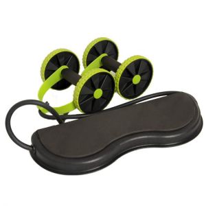 Tension rope abdominal wheel for men and women household plastic abdomen double-wheel pull rope abdominal muscle wheel fitness