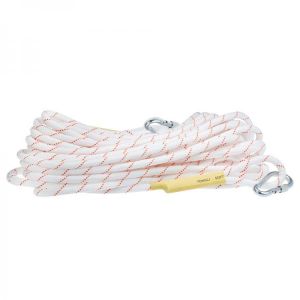 Outdoor Climbing Rope 20M/64ft Safety Rope Reflective Rope with Double Carabiners Fire Rescue Rope Afloat Escape Rope