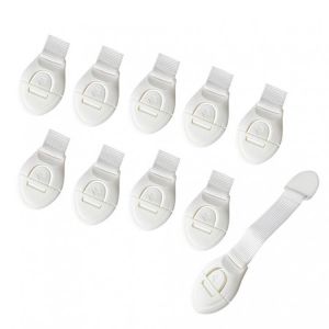 10 PCS Baby Safety Lock Drawer Lock Multi-function Protection Baby Refrigerator Lock Children Long Cabinet Door Lock LESHP