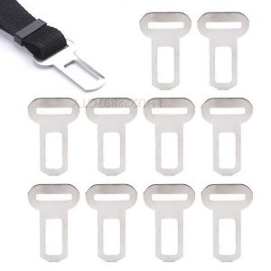 10Pcs Universal Pet Car Seat Belt Buckle Car Alarm Eliminator Clip Safety Plug