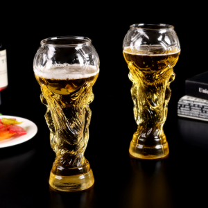 Brand New Creative Football Game Crystal Wolrd Cup Design Crystal Beer Glass Cup Beer Water Mug Barware Party 350ml 450ml