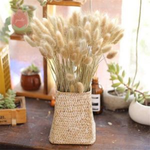 Natural Dried Flowers Rabbit Tail Grass Eucalyptus Bunch Colorful Lagurus Ovatus Real Flower Bouquet For Diy Home Wedding Decor