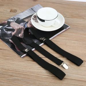 Adjustable Elasticated Adult Suspender Straps Unisex Women Men Y Shape Elastic Clip-on Suspenders 3 Clip Pants Braces