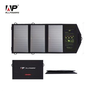ALLPOWERS 5V21W Portable Phone Charger Solar Charger Dual USB Output Mobile Solar Battery Charger for iPhone Samsung Smartphone