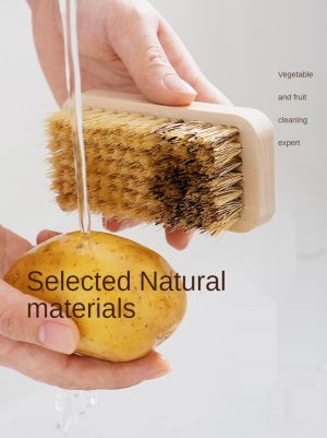 Coconut palm fruit brush carrot wood brush fruit and vegetable cleaning brush vegetable artifact kitchen cucumber potato desmear