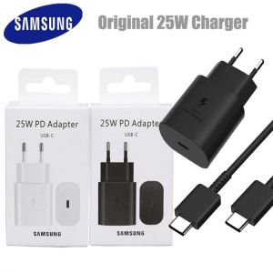Original Samsung Charger 25w Pd Fast Charge EU For Galaxy S21 5G S20 S10 Note 20 10 A71 A70s A80 M51 Chargeur Carregador Samsung