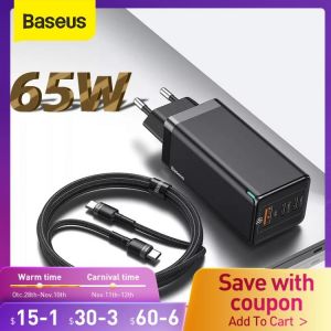 Baseus 65W GaN Charger PD 3.0 Fast USB Charger For iPhone 11 Pro Max Samsung S10 Plus Support AFC FCP SCP QC 3.0 Quick Charger