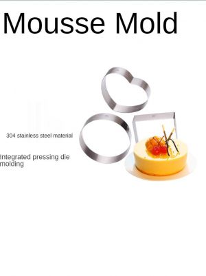 304 stainless steel Mu Si mold cheesecake Mu Si circle round square heart-shaped multi-size baking