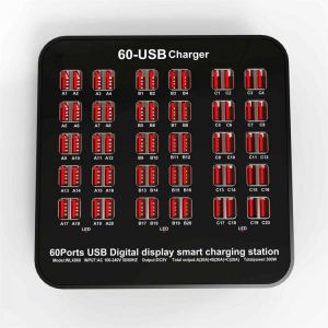Multi Ports USB Hub Charger Station 12 24 60 Ports Charging Smart Wall Charger Fast Charging Station for iPad iPhone USB Device