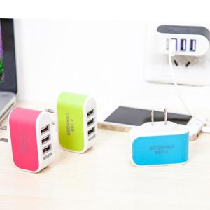5V 1A US Plug USB Charging Dual Port Power Adapter For Home Travel Wall Charger For Cell Phone Travel Charger American Plug