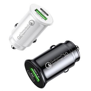 mini Car Charger Dual USB Fast Charging QC Phone Charger Adapter for IPhone 11 Pro Max 6 7 8 Plus Redmi Huawei Car Charger Cup