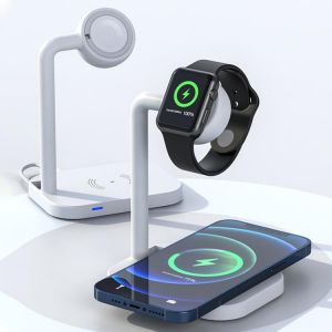 Smart Wireless Chargers for iPhone 12 11 Pro Max 8 X XR Fast USB Charger for iwatch Charging Dock Station Smartphone Accessories