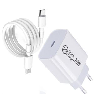 For iphone 12 pro max 13 11 quick charger Adapter Fast Charger 20W EU Power Adapter For samsung Galaxy Note20 S20 TypeC Cable