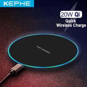 20W Fast Wireless Charger For Samsung Galaxy S9/S20 S8 Note 9 USB Qi Charging Pad for iPhone 12 11 XS Max XR X 8 Huawei P30 Pro
