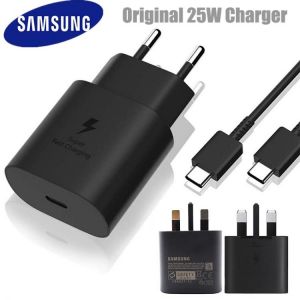 For Samsung S21 Note 20 10 A70 Super Fast Charger Cargador 25W EU Power Adapter For Galaxy Note20 S20 A90 A80 S10 5G TypeC Cable