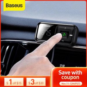 Baseus FM Transmitter Car Bluetooth 5.0 FM Radio Modulator Car Kit 3.1A USB Car Charger Handsfree Wireless Aux Audio MP3 Player