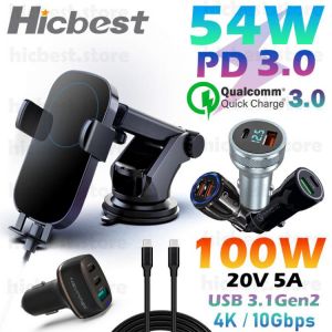15W Qi Wireless Charger Car Phone Holder for Samsung S21 S20 Ultra S10 S9 Induction Charger Car Mount for iPhone 12 11 Pro Max 8
