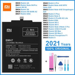 Original Battery for Xiaomi Mi Redmi Note Mix Max 2 3 3S 3X 4 4X 4A 5 5A 5S 5X 6 6A Mi6X 7A 8 9 9T 9S K20 Pro Plus Batteries