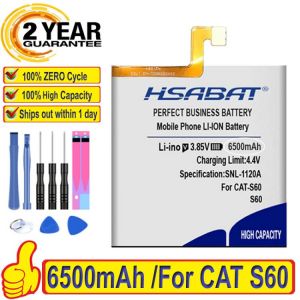 Top Quality 6500mAh  Battery for Caterpillar CAT S60 Mobile Phone Replacement Accumulator