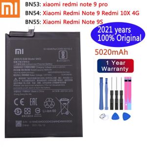 100% Original 5020mAh BN53 BN54 BN55 Replacement Battery For Xiaomi Redmi note 9 9 Pro 9Pro  9S Bateria Mobile Phone Batteries