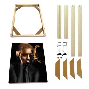 Wooden Pictures Frame For Wall Canvas Frame Diamond Painting Large Size DIY Picture and Poster Wall Frame Pine Composite Decor